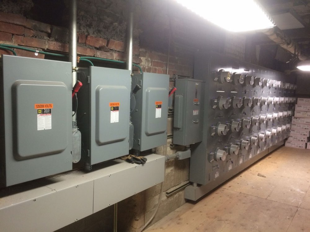 Panel and switchgear room, commercial electrical project